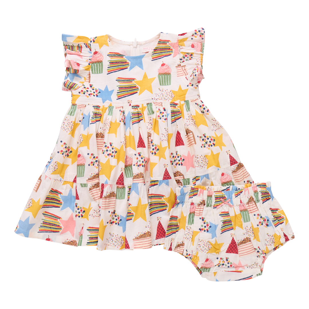 Pink Chicken Baby Girls Jennifer Dress Set - Birthday Star