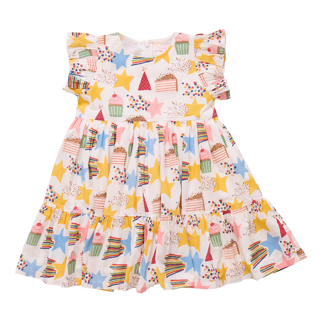 pink chicken birthday dress Girls Jennifer while side patch pockets DR4365PLUS Dress Lengths Guide 2025 Material:Cotton/Cashmere