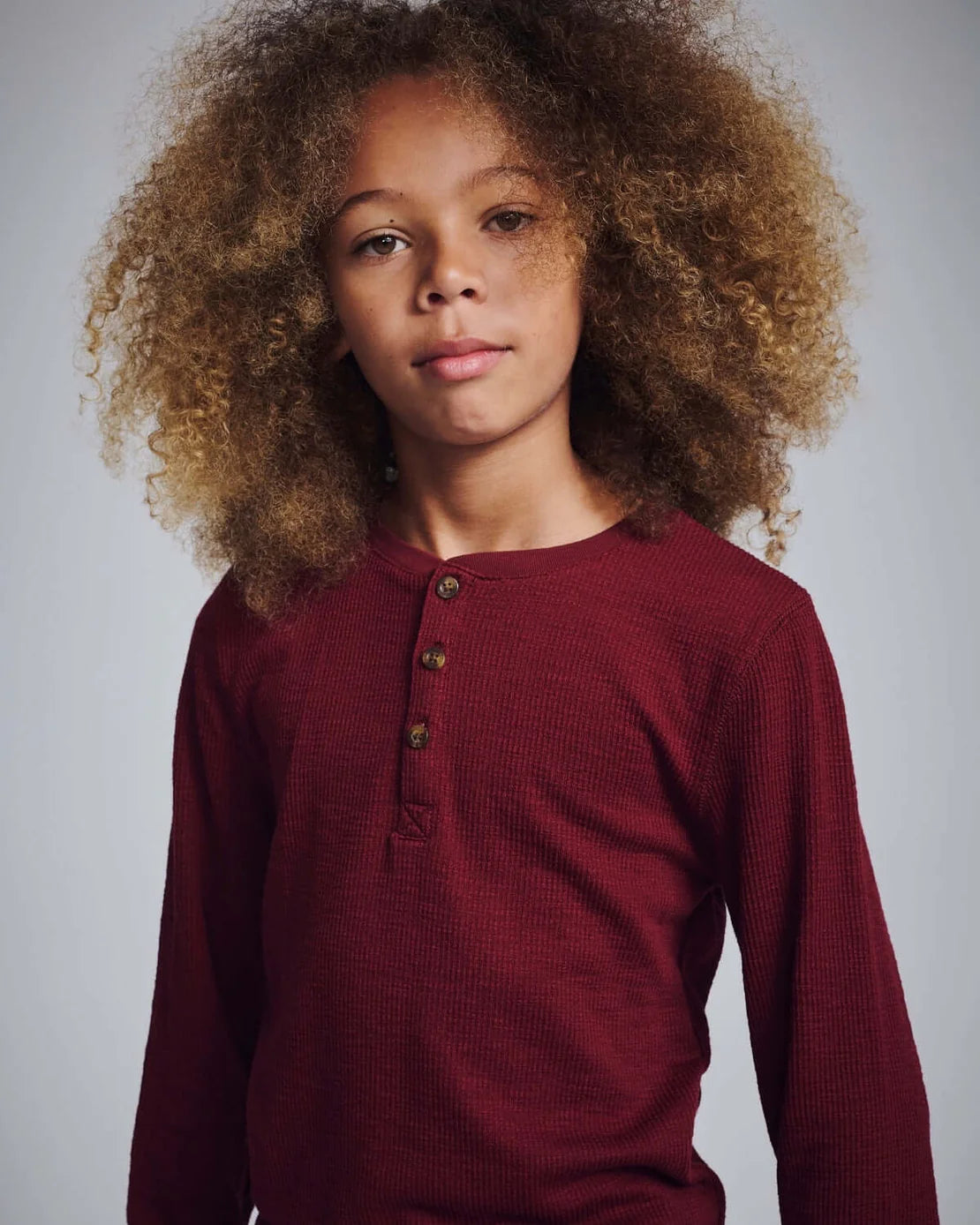 Appaman Craftsman Thermal Henley - Dark Cherry