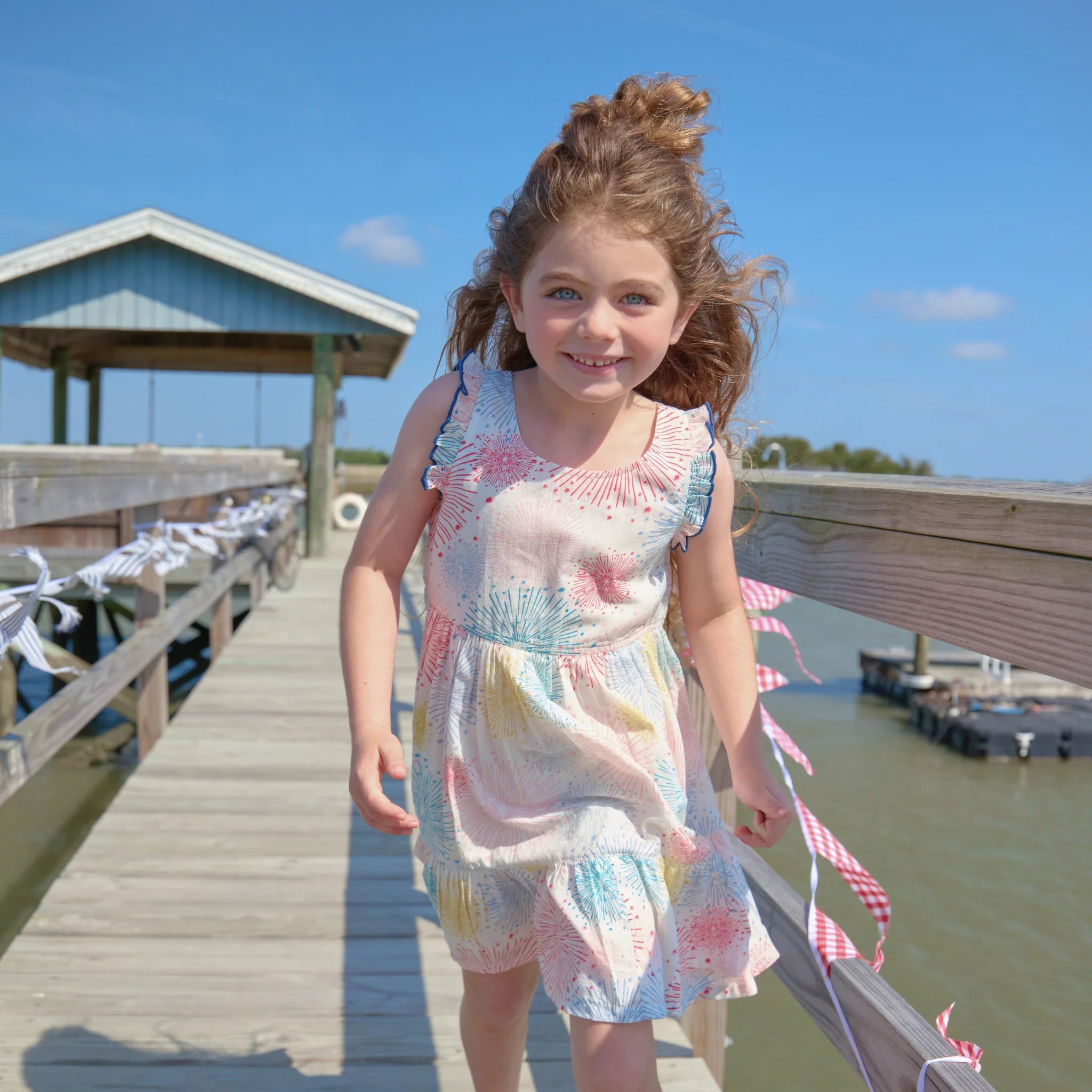 Pink Chicken Girls Kelsey Dress - Fireworks