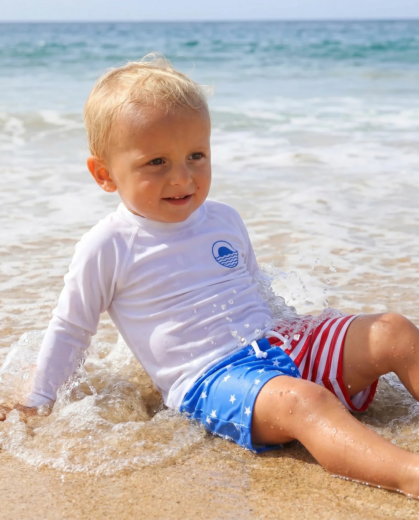Baby Surfs Up Rashguard Set - Stars and Stripes