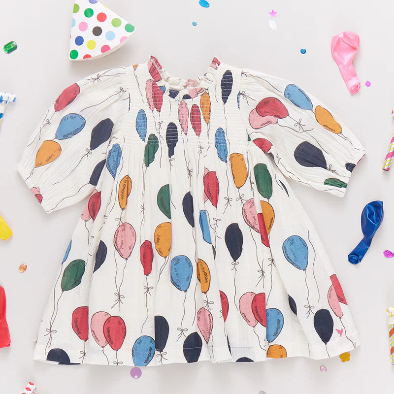 Pink Chicken Girls Stevie Puff Sleeve Dress - Balloon Bunches