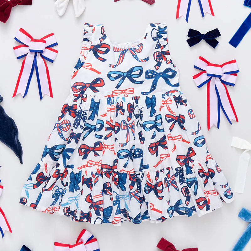 Pink Chicken Girls Kelsey Dress - Red White and Bows