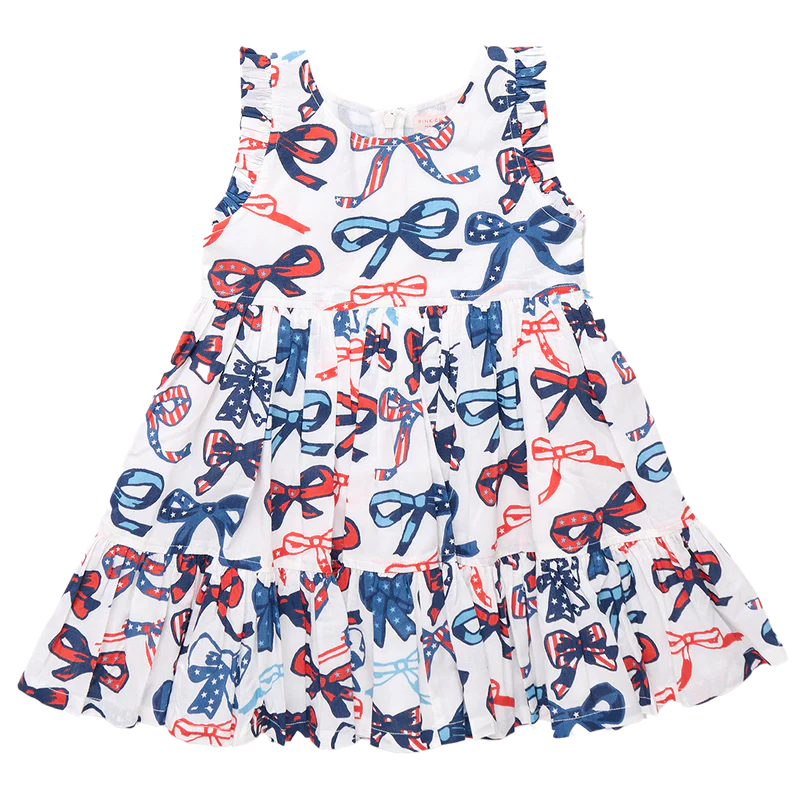 Pink Chicken Girls Kelsey Dress - Red White and Bows