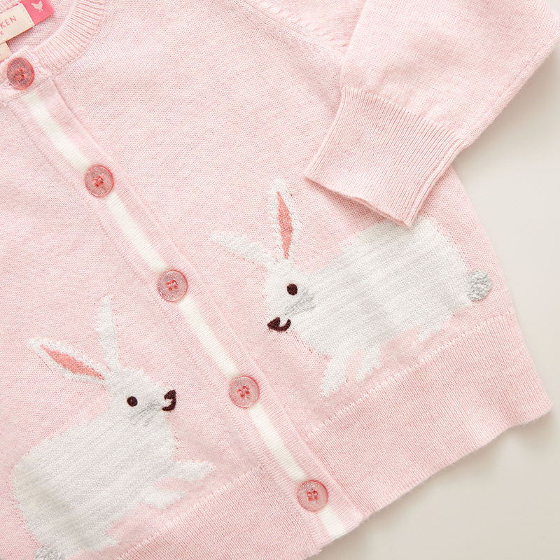 Pink Chicken Girls Maude Rabbit Sweater - Light Pink