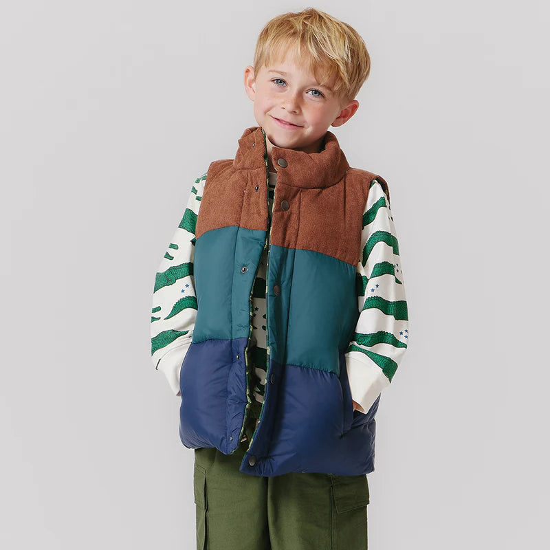 Pink Chicken Kids Reversible River Vest - Green Camo