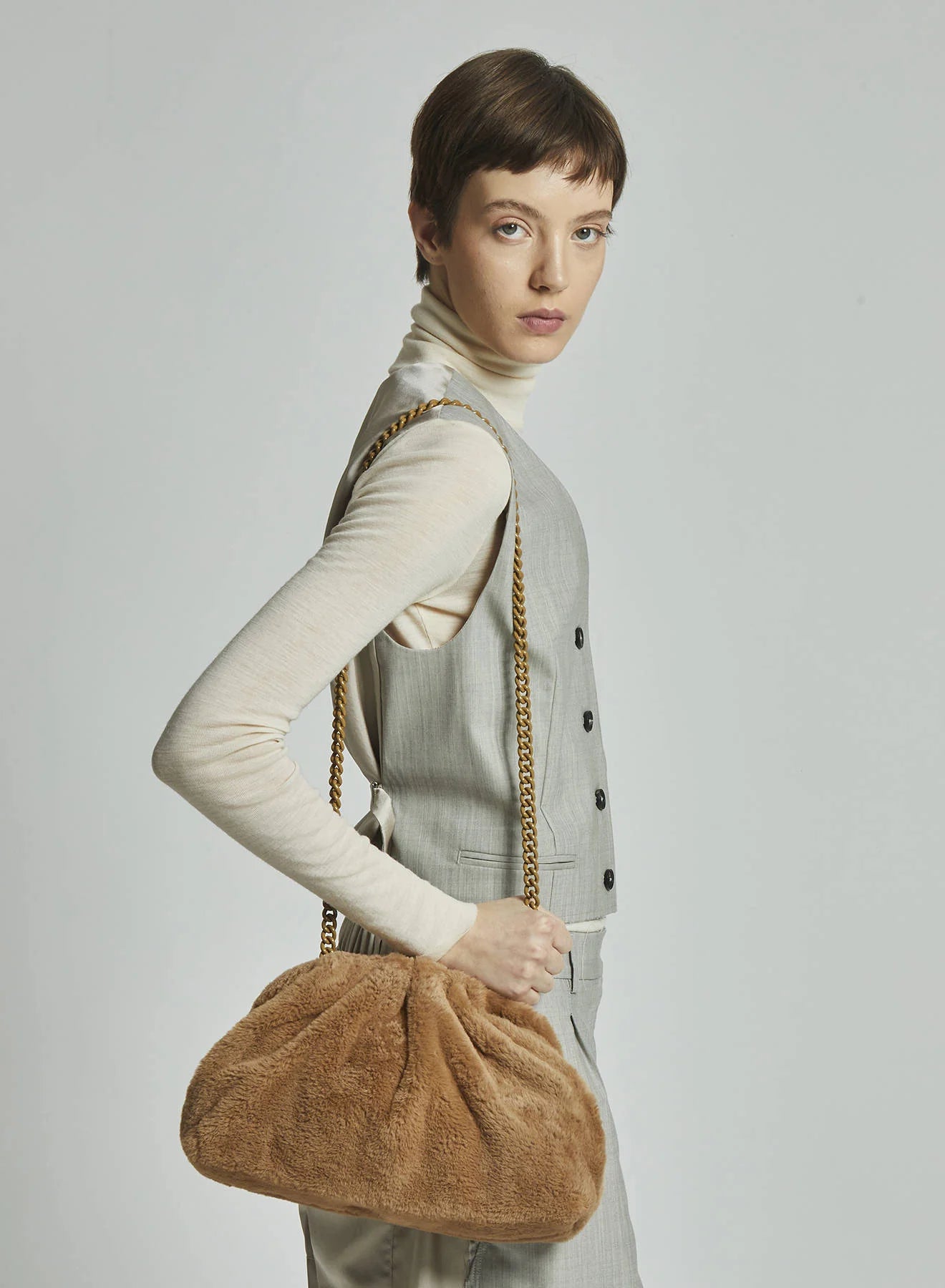 Maria La Rosa Nita Game Bag - Nude