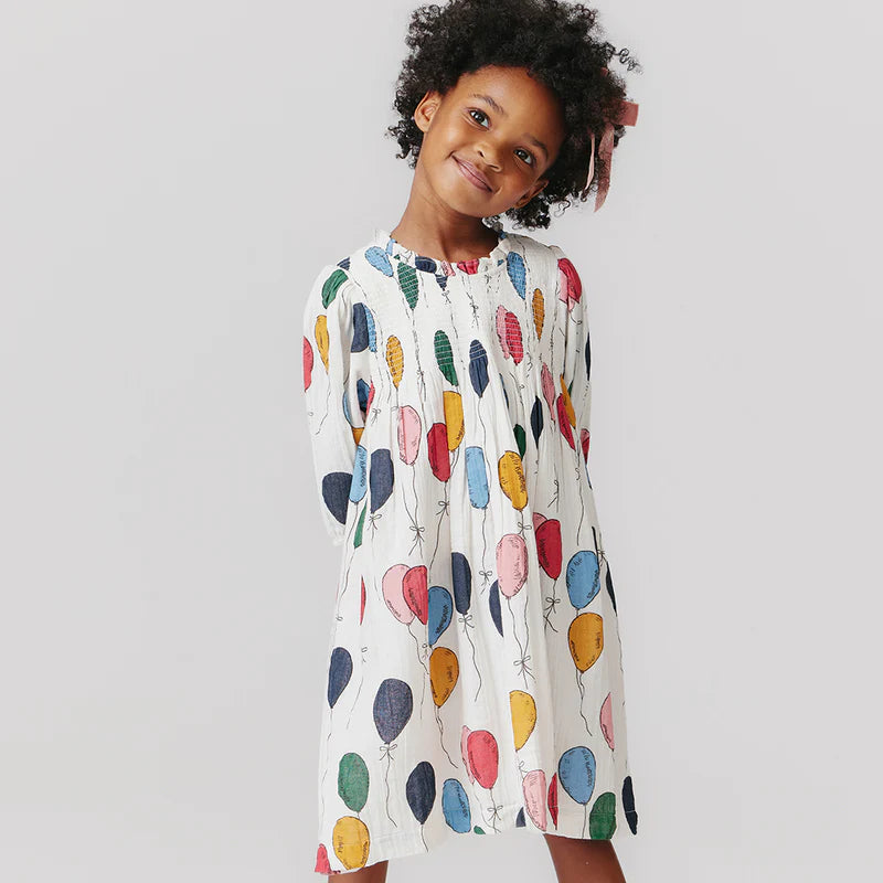 Pink Chicken Girls Stevie Puff Sleeve Dress - Balloon Bunches