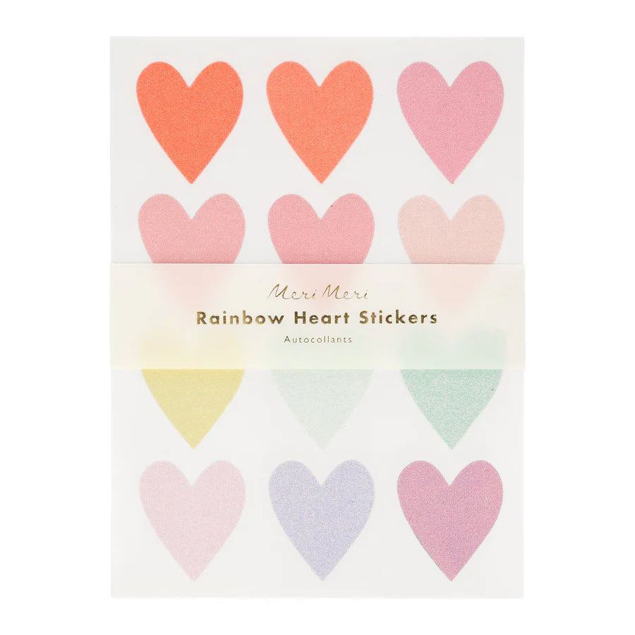 Meri Meri Rainbow Heart Stickers