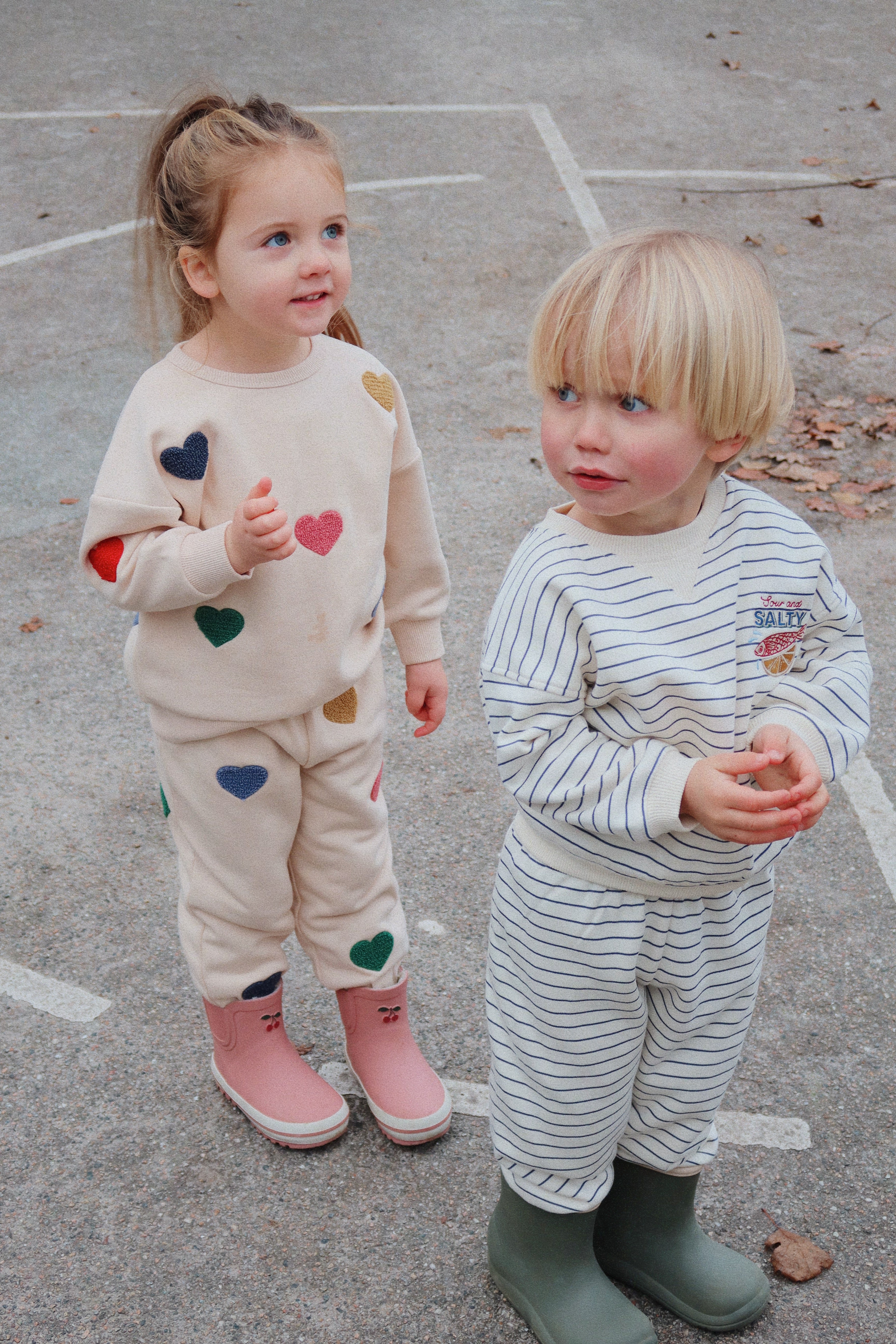 Konges Slojd Lou Terry Sweatshirt - Multi Heart