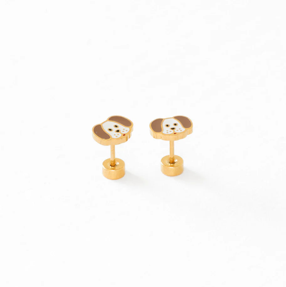 Pip Pop Dog Stud Earrings