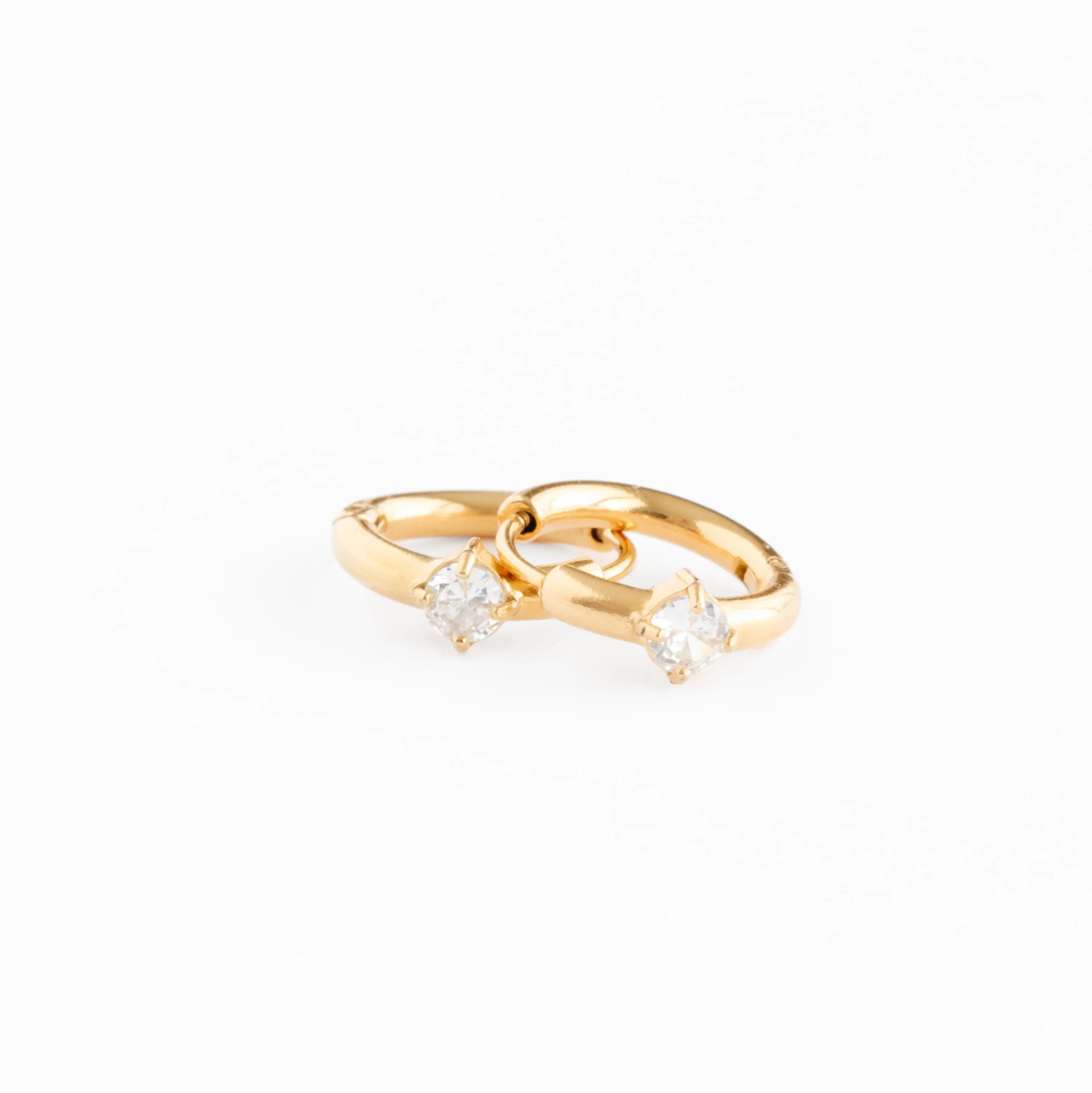 Pip Pop Single Diamond Hoop Earrings