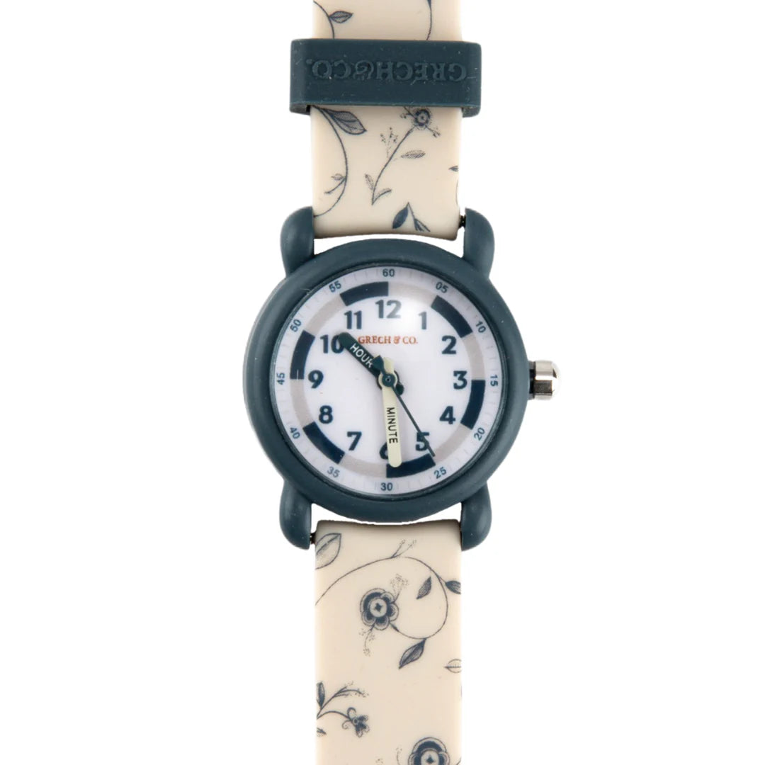 Grech & Co. Classic Watch - Silicon + Stainless Steel - Scandi Floral