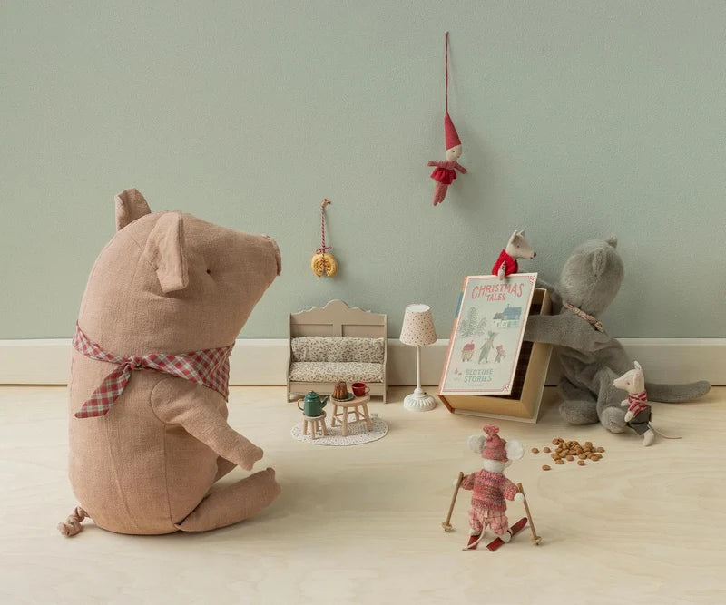Maileg Christmas Twin Mice - Little Sister + Brother in Book