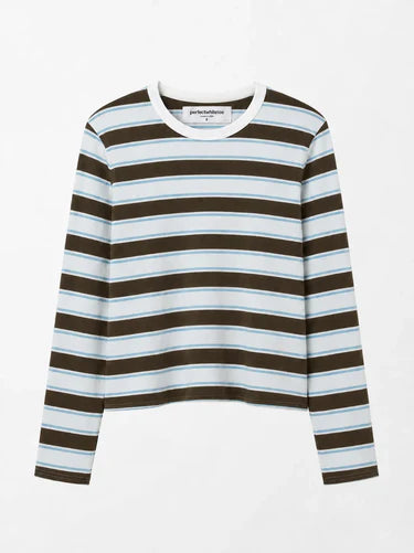 Perfectwhitetee Veya - Dark Olive Stripe