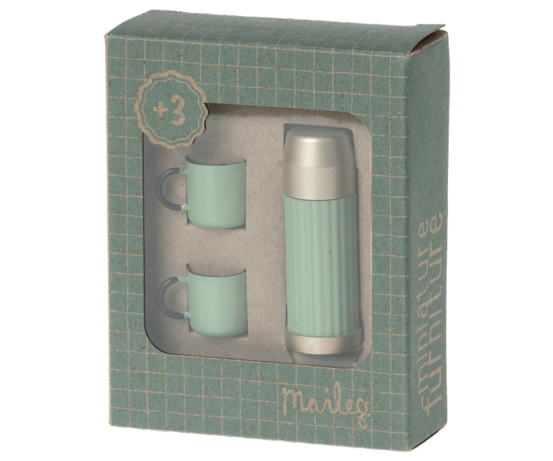 Maileg Thermos and Cups - Mint