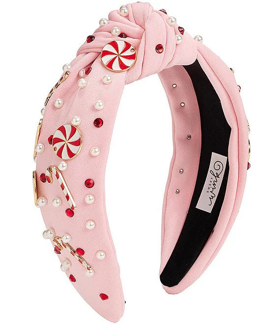 Candy Cane Christmas Gemstone Headband
