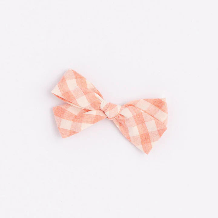 Thimble Collection Knotted Bow - Petal Gingham