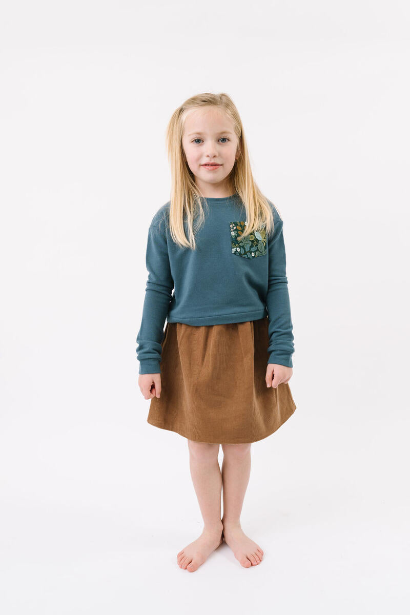 Thimble Bamboo Cropped Sweatshirt - Bluegrass Ivy