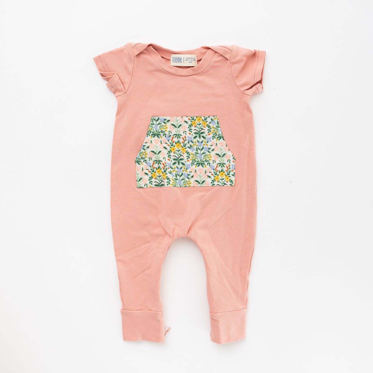 Thimble Collection Zipper Romper - Spring Blooms