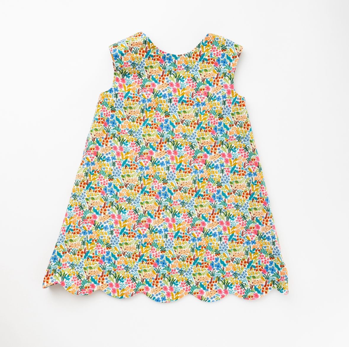 Thimble Scalloped Dress - Summer Wildflowers