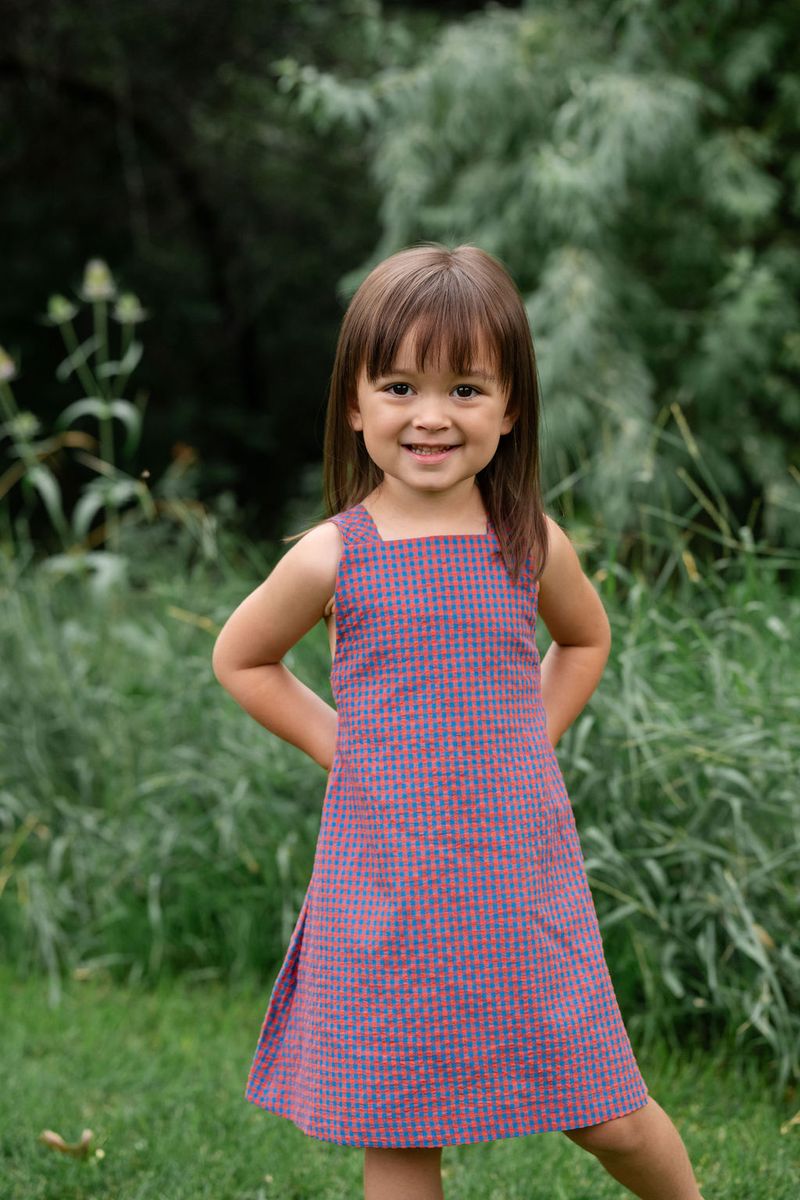 Thimble Beach Dress - Poppy Gingham