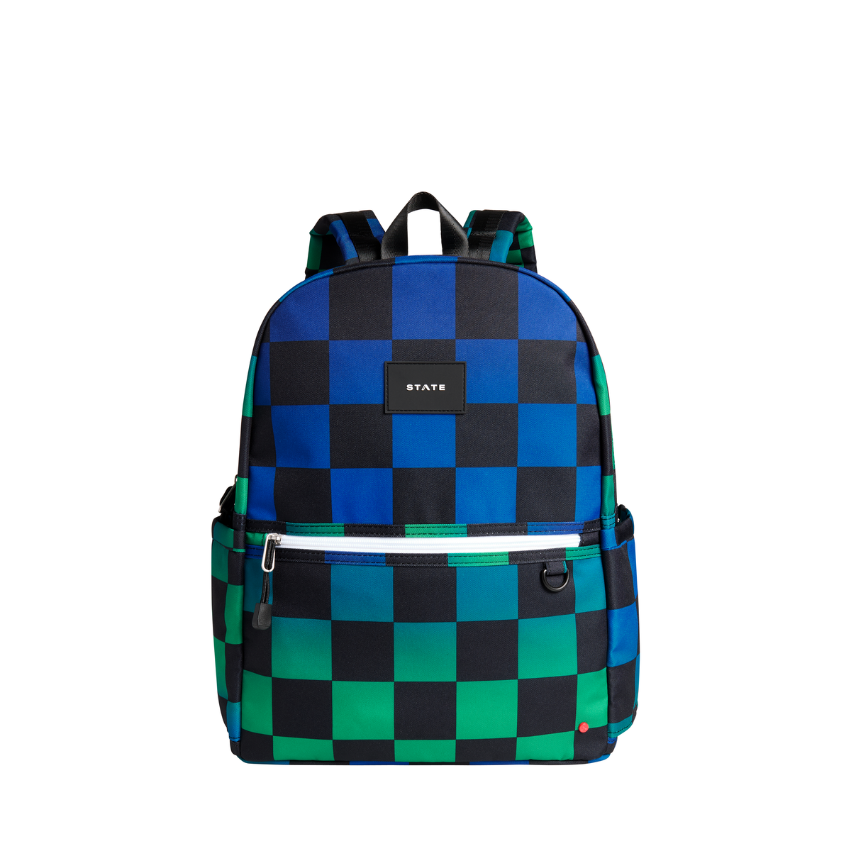 STATE Kane Double Pocket Backpack - Blue Checkerboard