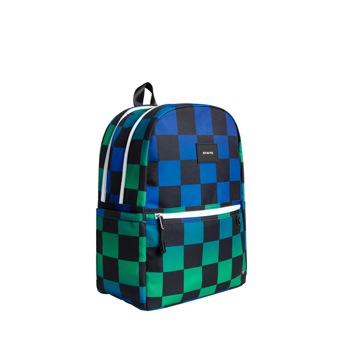 STATE Kane Double Pocket Backpack - Blue Checkerboard