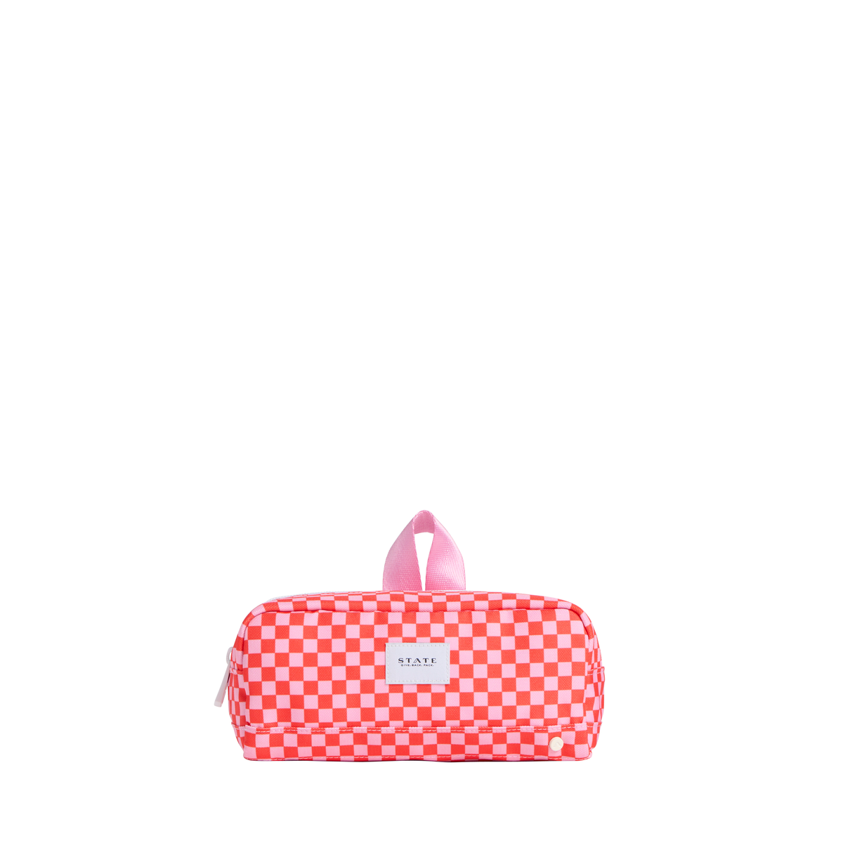 STATE Clinton Pencil Case - Strawberry Check