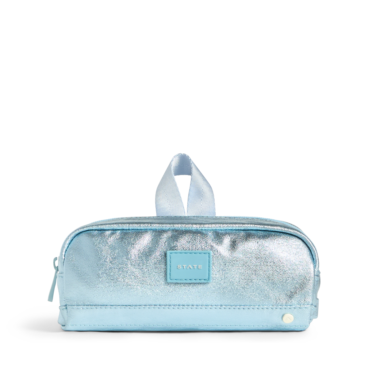 STATE Clinton Pencil Case - Blue Metallic