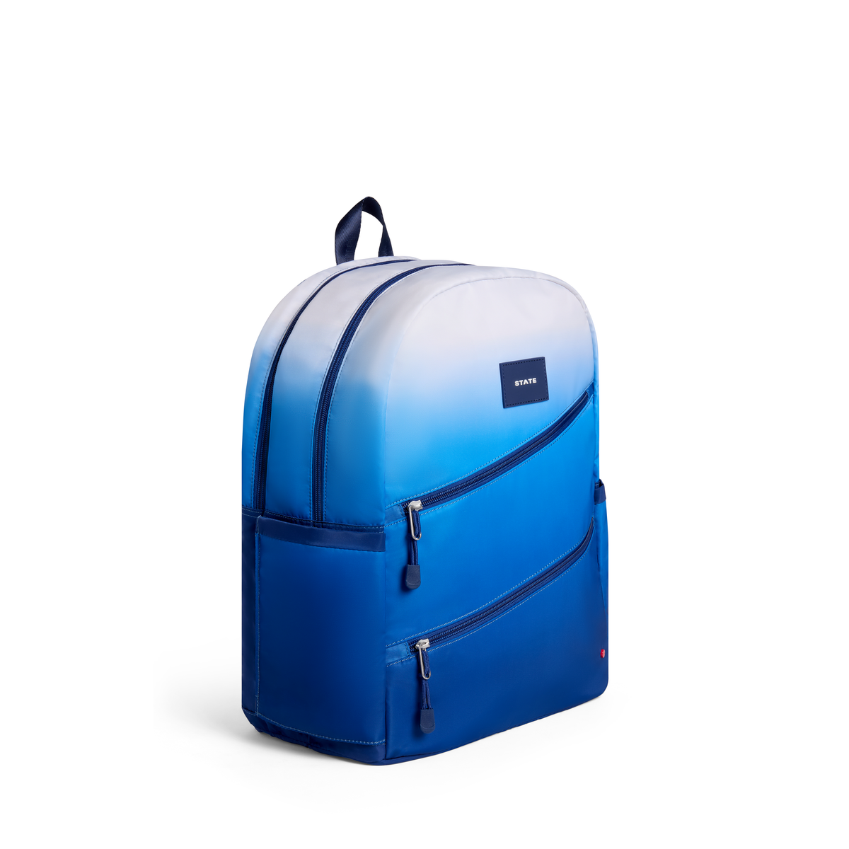 STATE Kane Double Pocket Large Backpack - Blue Gradient Diagonal Zipper