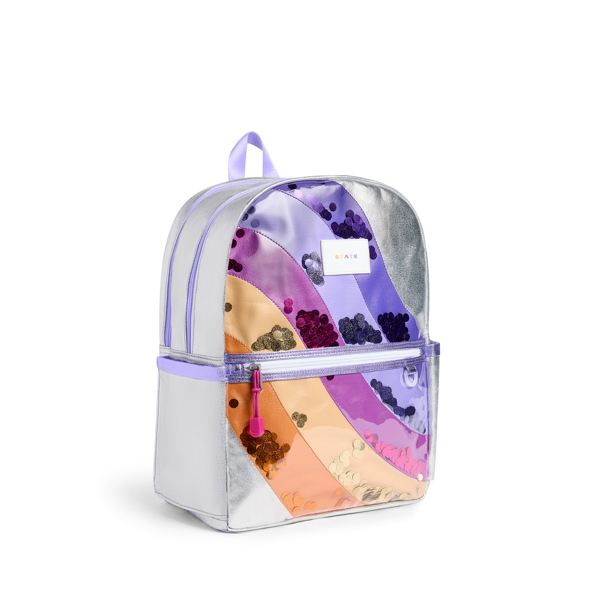 STATE Kane Double Pocket Backpack - Metallic Sequin Wave