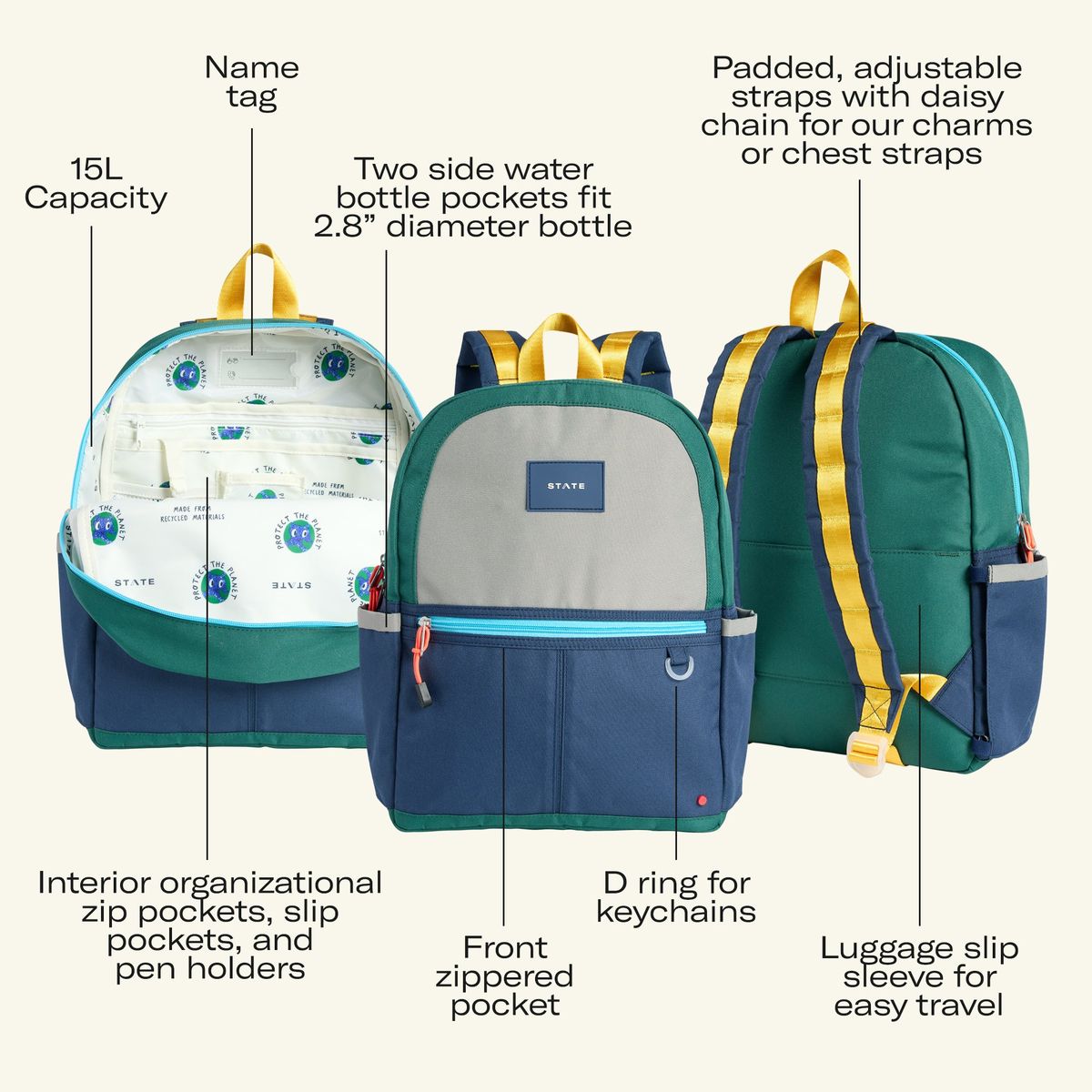 STATE Kane Backpack - Neon Space