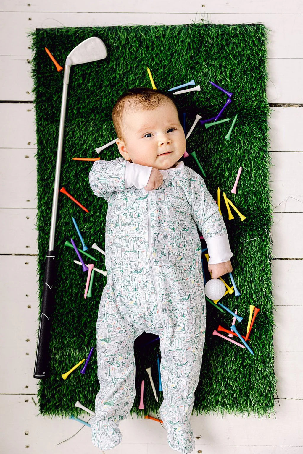 Joy Street Golf Zip Baby Onesie