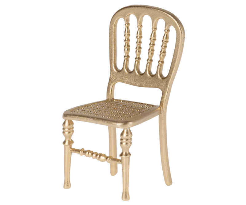Maileg Chair - Mouse - Gold