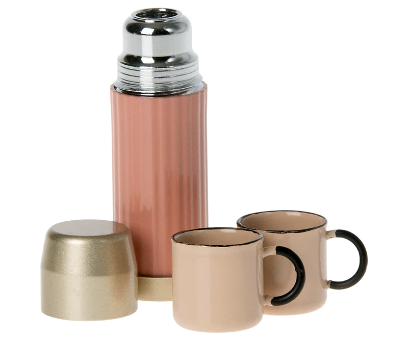 Maileg Thermos and Cups - Soft Coral