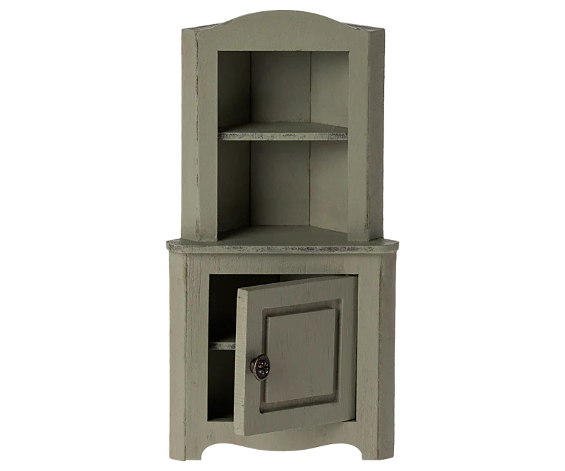 Maileg Corner Cabinet, Mouse - Light Green