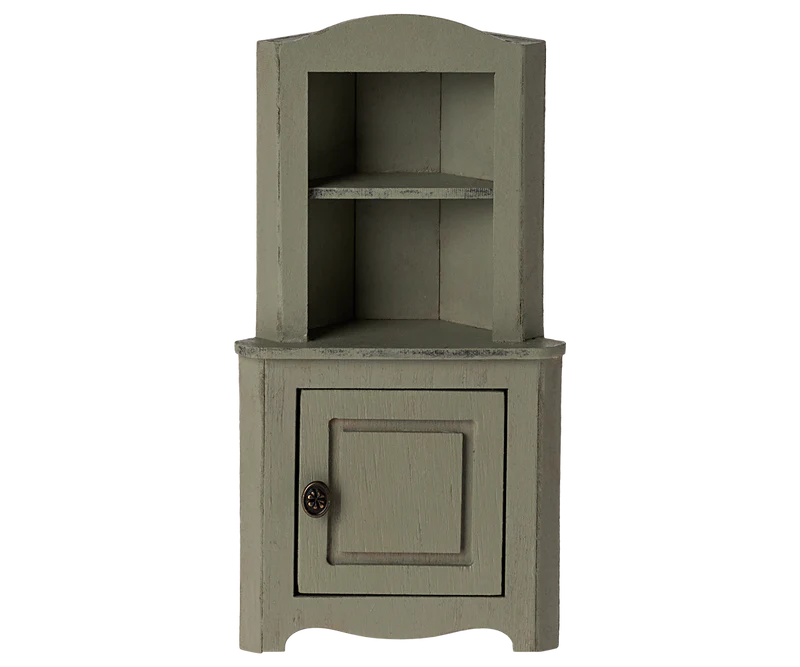 Maileg Corner Cabinet, Mouse - Light Green