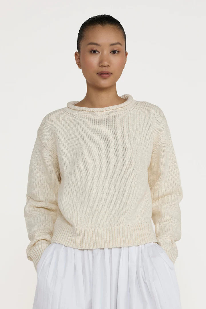 Laude the Label Mare Rolled Neck Sweater - Ivory