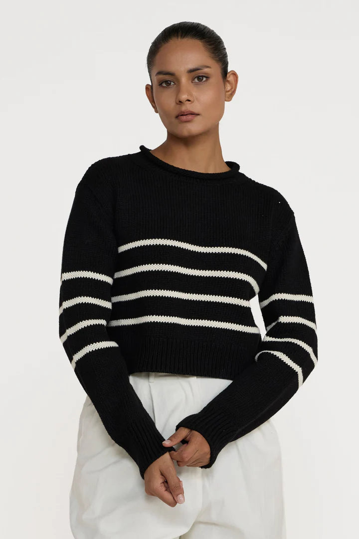Laude the Label Cropped Field Sweater - Ivory