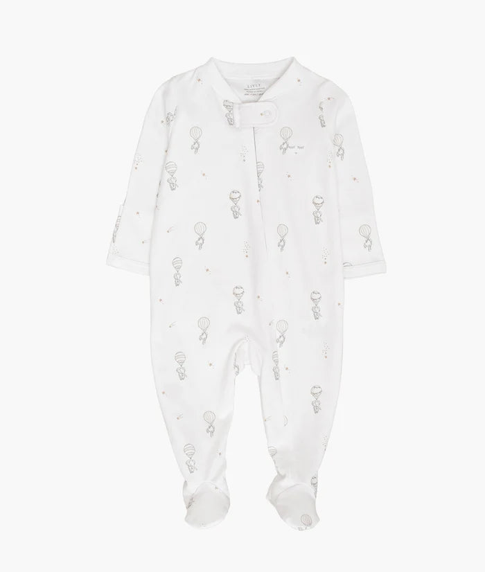 Livly Flying Elephants Zipper Footie