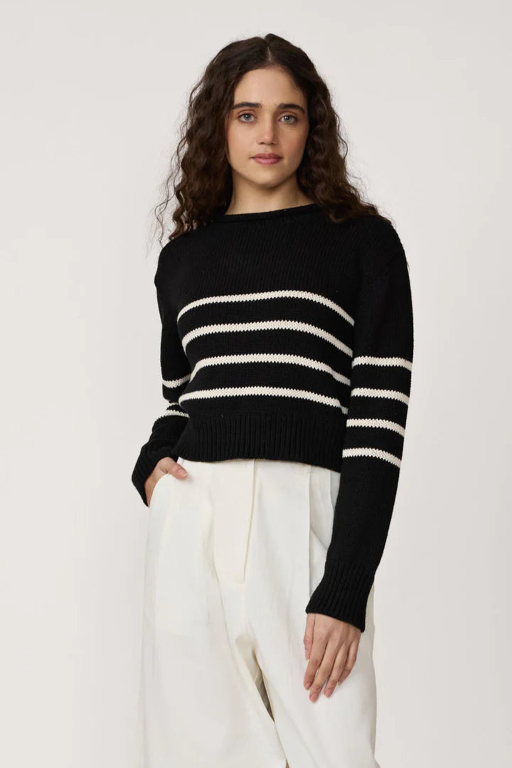 Laude the Label Cropped Field Sweater - Ivory