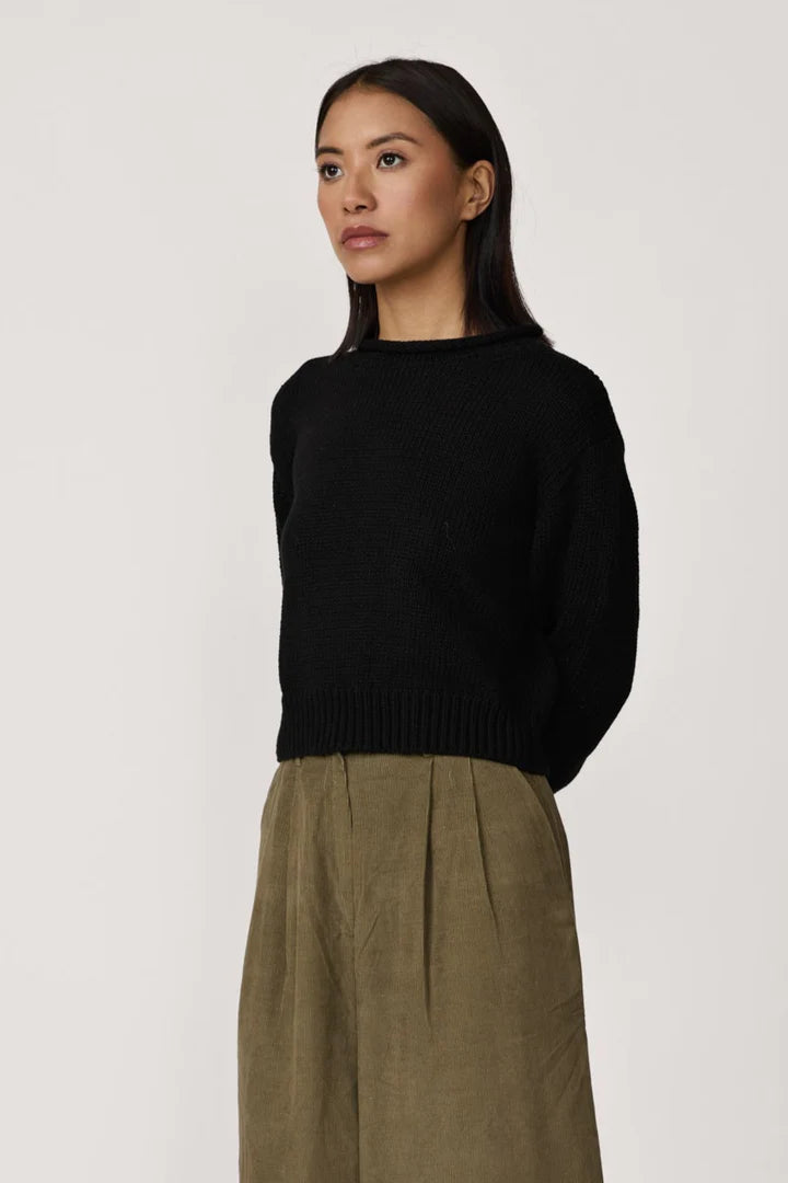 Laude the Label Mare Rolled Neck Sweater - Black