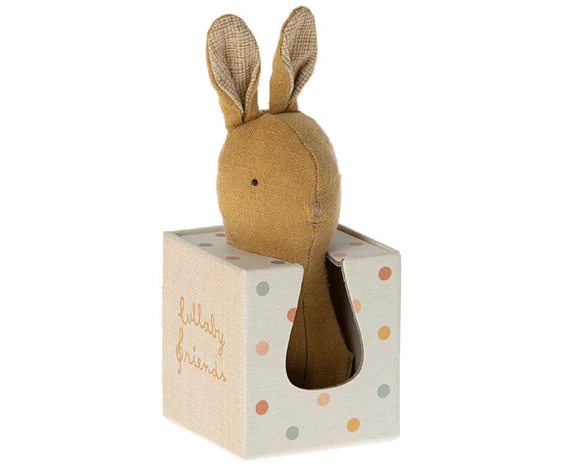 Maileg Lullaby Friends, Bunny Rattle - Dusty Yellow