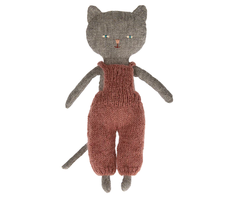 Maileg Kitten in Overalls - Grey