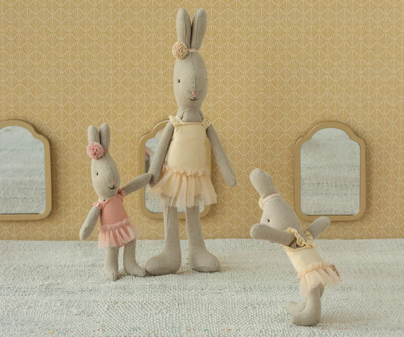 Maileg Rabbit, Micro - Ballet Suit + Skirt, Cream