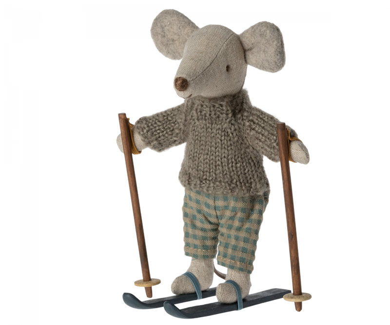 Maileg Winter Mouse with Ski Set - Big Brother