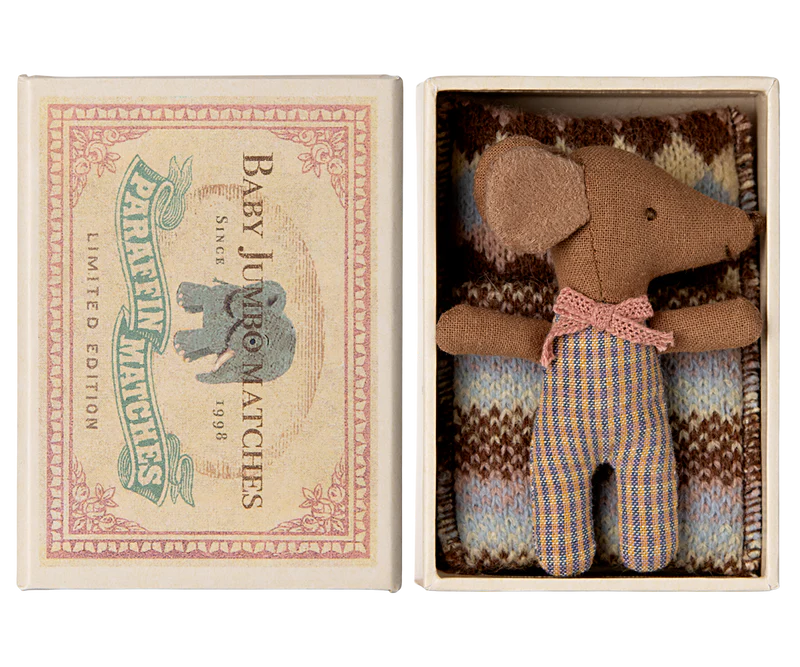 Maileg Sleepy Wakey - Baby Mouse - Rose