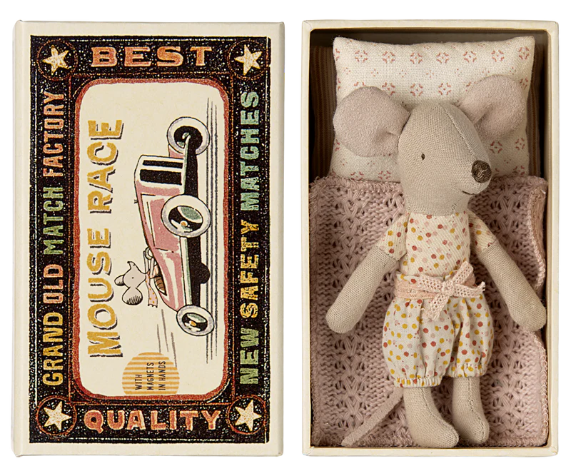 Maileg Little Sister Mouse in Matchbox