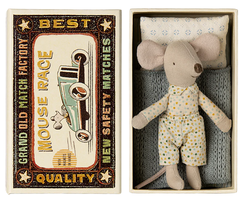 Maileg Little Brother Mouse in Matchbox